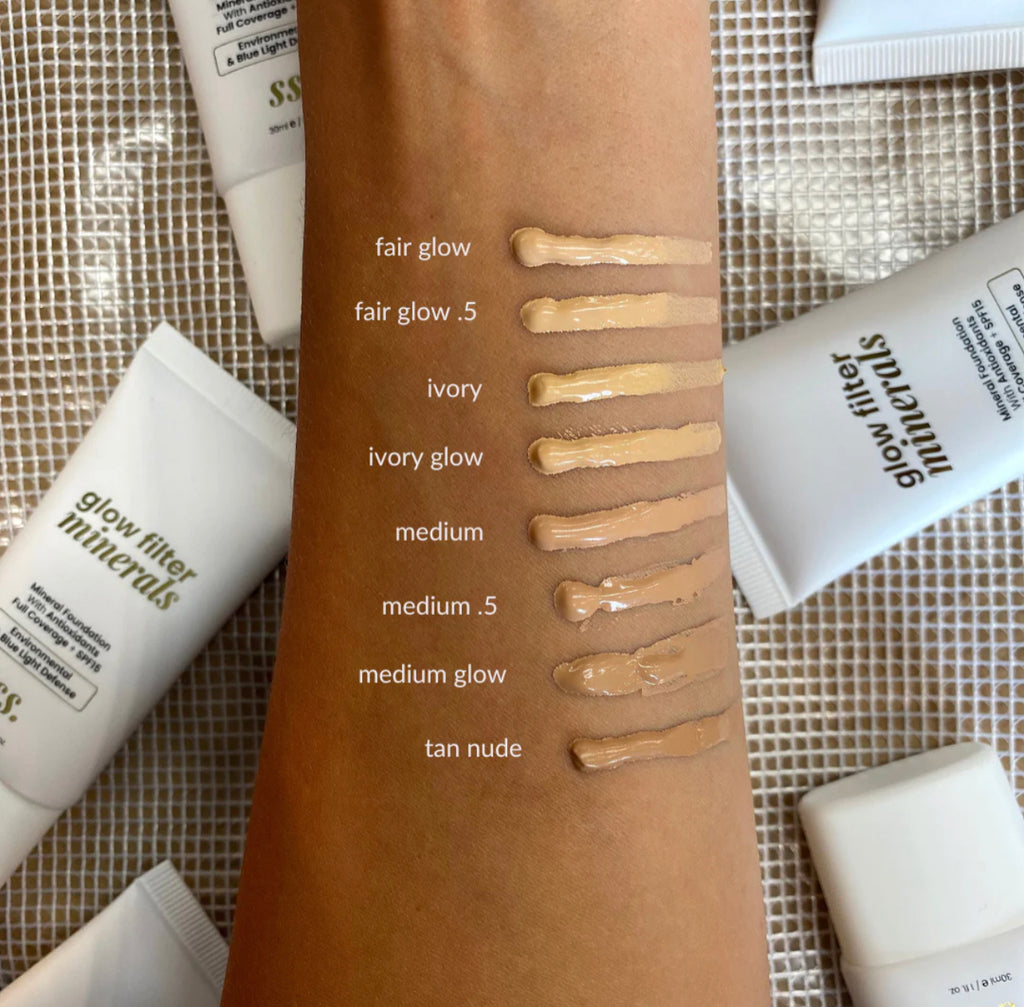 Sunny skin glow filter mineral liquid foundation spf15